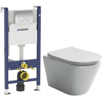 Унитаз подвесной с инсталляцией Ceramica Nova Rimless CN1804 + 458.124.21.1