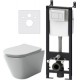 Унитаз подвесной с инсталляцией Ceramica Nova Rimless CN1804 + DX00.I011.0101