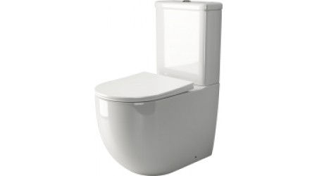 Унитаз напольный Ceramica Nova Rimless Mia CN1801 (с сидением и крышкой, дюропласт)