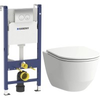 Унитаз подвесной с инсталляцией Laufen Rimless Pro 8209660000001 + 8989660000001 + 458.124.21.1