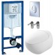 Унитаз подвесной с инсталляцией Sanita Luxe Ringo RNGSLWH0104 + 38721001