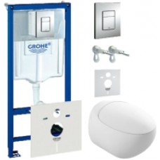 Унитаз подвесной с инсталляцией Sanita Luxe Ringo RNGSLWH0104 + 38775001