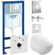 Унитаз подвесной с инсталляцией Sanita Luxe Ringo RNGSLWH0104 + 38775001