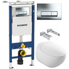 Унитаз подвесной с инсталляцией Sanita Luxe Ringo RNGSLWH0104 + 458.125.21.1