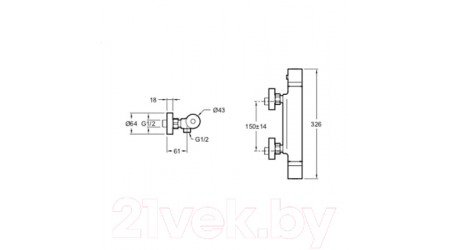 Смеситель Jacob Delafon Rivoli E24324-CP 