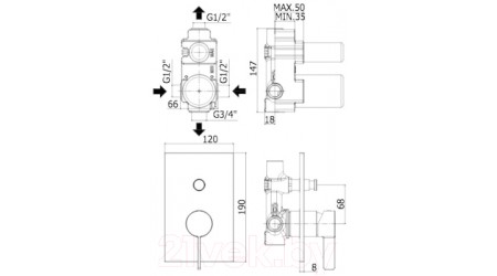 Смеситель Paffoni Rock RO015CR 