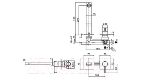 Смеситель Paffoni Rock RO105CR70 