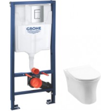 Унитаз подвесной с инсталляцией Aquanet Roll-W 210766 + 38772001