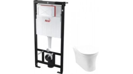 Унитаз подвесной с инсталляцией Aquanet Roll-W 210766 + AM101/1120