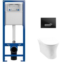 Унитаз подвесной с инсталляцией Aquanet Roll-W 210766 + S-IN-MZ-VECTOR + P-BU-ACT/Blg/Gl