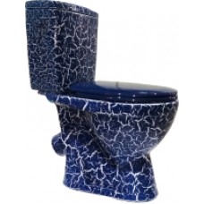 Унитаз напольный Rosa Лира Кракелюр (синий)