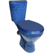 Унитаз напольный Rosa Элегант Кракелюр (синий)