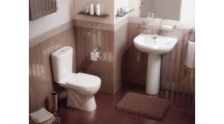 Унитаз напольный Rosa Комфорт Люкс (белый)