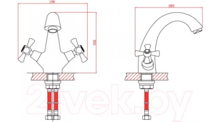 Смеситель Zollen Rostock RO53421011 