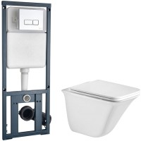 Унитаз подвесной с инсталляцией WeltWasser Rotbach 004 MT-WT + Marberg 410 SE