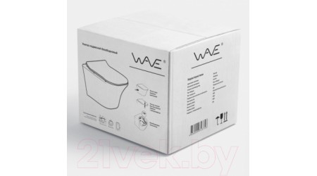 Унитаз подвесной White Wave Round (черный матовый)