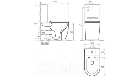 Сливной бачок Koller Pool Round RN-0665-RC-T