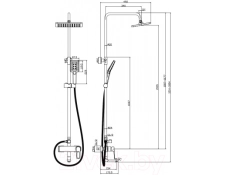 Душевая система Rossinka Silvermix RS46-46