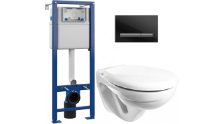 Унитаз подвесной с инсталляцией Керамин Гранд R + S-IN-MZ-VECTOR + P-BU-PIL/Blg/Gl