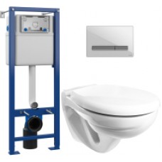 Унитаз подвесной с инсталляцией Керамин Гранд R + S-IN-MZ-VECTOR + P-BU-PIL/Whg/Gl