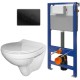 Унитаз подвесной с инсталляцией Керамин Санти R Slim + 52 S97-062 + P-BU-ACN-CIR-PN/Bl/Gl