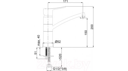Смеситель Rubineta Static-19 