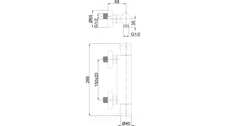 Смеситель Rubineta Thermo-12/K / H20L08 