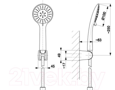 Душевой гарнитур Armatura Rumba Moza 841-220-81