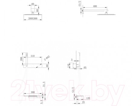 Душевая система Abber Rund AF8750NG (никель)