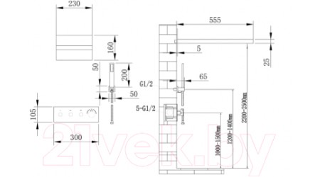 Душевая система Abber Rund AF8752 (хром)