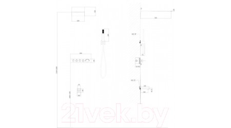 Душевая система Abber Rund AF8753B (черный матовый)