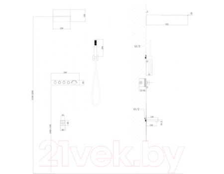 Душевая система Abber Rund AF8753NG (никель)