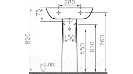 Умывальник VitrA S20 60x46 / 5503B003-0001