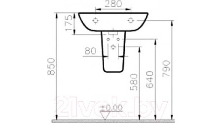 Полупьедестал VitrA S20 / 5281B003-7201