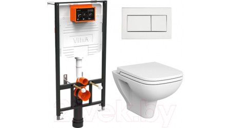 Унитаз подвесной с инсталляцией VitrA S20 Rim-Ex / 9004B003-7207