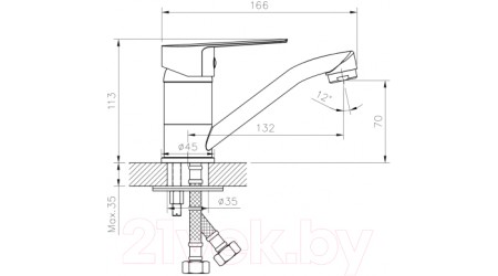 Смеситель Rossinka Silvermix S35-22 