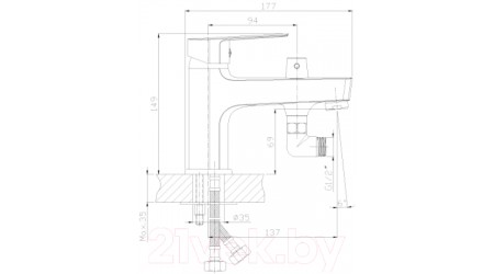 Смеситель Rossinka Silvermix S35-38 