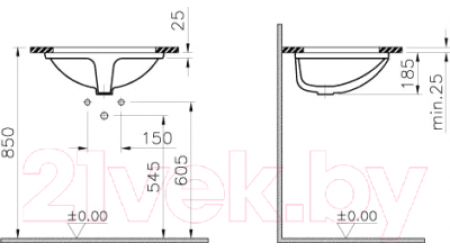 Умывальник VitrA S50 / 5339B003-0012
