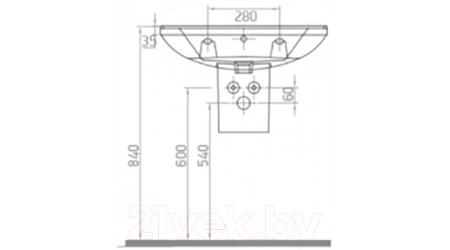 Умывальник Lapino Safir 60 5150 + 5251