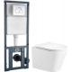Унитаз подвесной с инсталляцией WeltWasser Salzbach 004 GL-WT + Marberg 410 RD