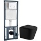 Унитаз подвесной с инсталляцией WeltWasser Salzbach 004 MT-BL + Marberg 410 SE