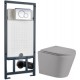 Унитаз подвесной с инсталляцией WeltWasser Salzbach 004 MT-GR + Marberg 507 RD