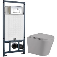 Унитаз подвесной с инсталляцией WeltWasser Salzbach 004 MT-GR + Marberg 507 SE