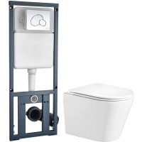 Унитаз подвесной с инсталляцией WeltWasser Salzbach 004 MT-WT + Marberg 410 RD