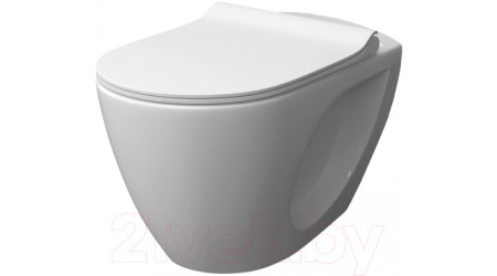 Унитаз подвесной с инсталляцией Керамин Трино S + AM101/1120 + М570 (с жестким сиденьем и микролифтом)