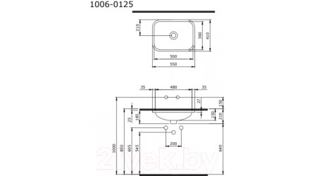Умывальник Bocchi Scala Arch 55 / 1006-001-0125