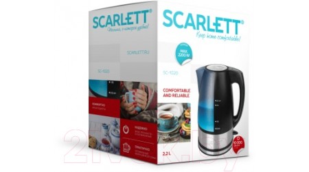 Электрочайник Scarlett SC-1020 (черный)