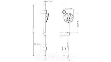 Душевой гарнитур Esko SCS855 (черный)