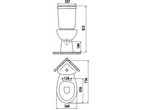 Сливной бачок Creavit Sedef YD.SET.032.08