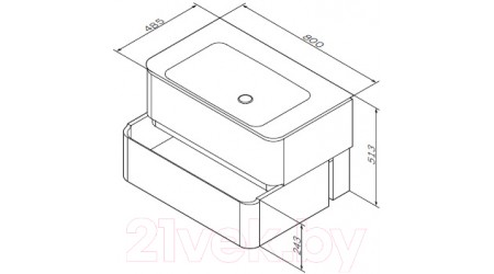 Умывальник AM.PM Sensation M30WPC0801WG